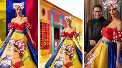 Douglas Tapia y su vestido en honor a la Harina Pan