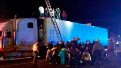 migrantes eeuu camion venezolanos