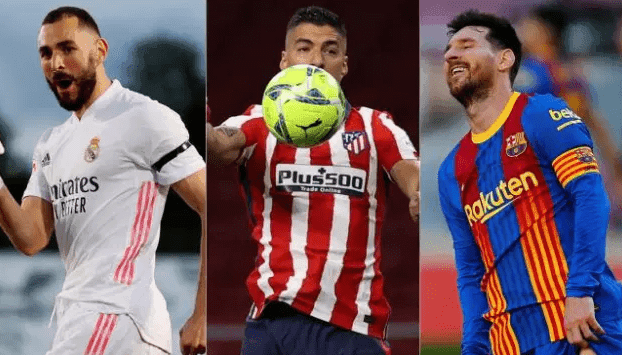 benzema messi y suarez