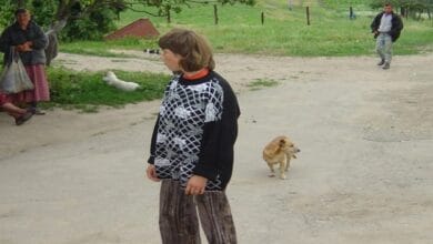 niña perro
