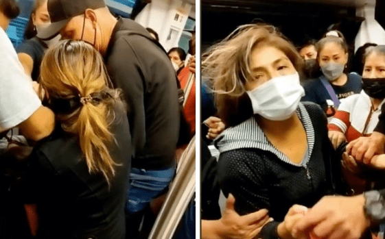 pelea metro
