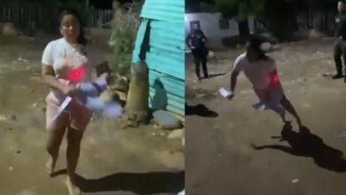 Mujer intento apuñalar a su esposo