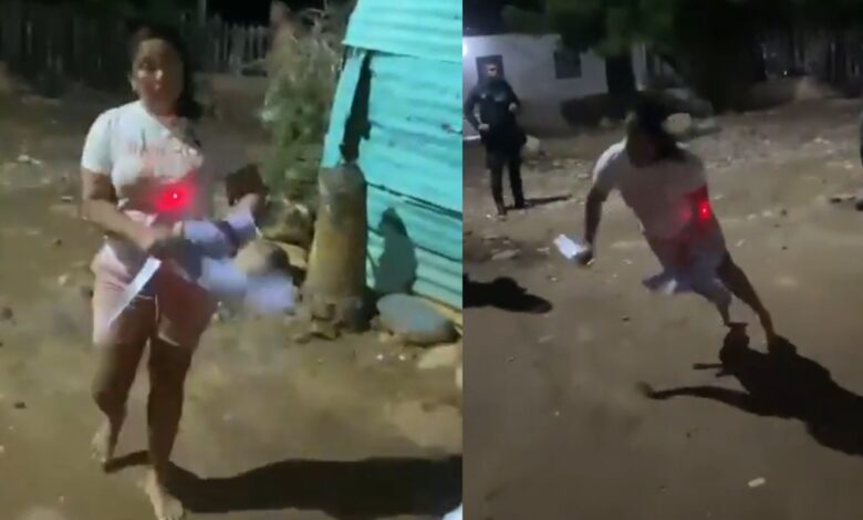 Mujer intento apuñalar a su esposo