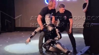 Robot Aidol con IA se cae en plena presentacion
